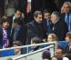 Nicolas Sarkozy dans les tribunes du Stade de France, à l'occasion du match France - Irlande, le 18 novembre 2009, à Saint-Denis.