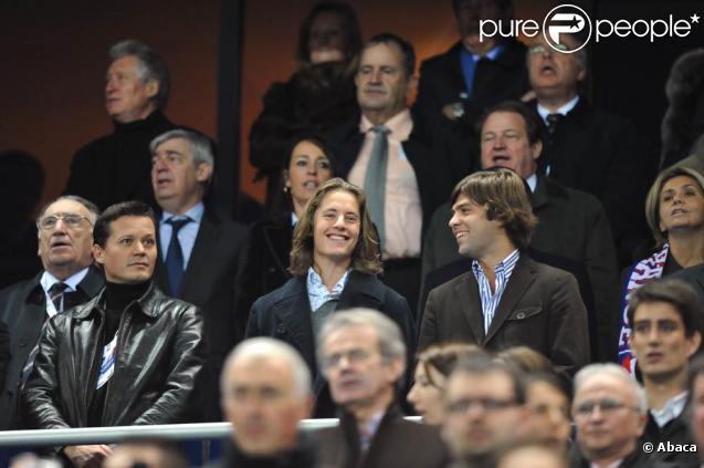 Pierre Sarkozy dans les tribunes du Stade de France, à l'occasion du match France - Irlande, le 18 novembre 2009, à Saint-Denis.