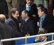 Nicolas Sarkozy dans les tribunes du Stade de France, à l'occasion du match France - Irlande, le 18 novembre 2009, à Saint-Denis.