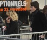 Hélene de Fougerolles et son compagnon Antoine Arnault aux obséques de Jocelyn Quivrin...