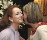 Les princesses Mathilde et Lalla lors de leur rencontre à Rabat le 24/11/09 
