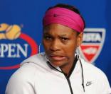 Serena Williams lors de la conférence de presse suivant son match malheureux de l'US Open, le 12 septembre 2009.