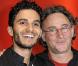 Mehdi Dehbi et Jean-Jacques Zilbermann, lors de l'avant-première de La folle histoire d'amour de Simon Eskenazy, qui s'est tenue au Gaumont Capucines, à Paris, le 30 novembre 2009.