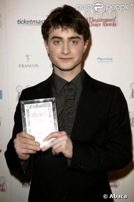 Daniel Radcliffe aux What's on stage Awards