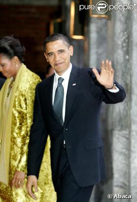 Barack et Michelle Obama à Oslo en route pour le Prix Nobel le 10/12/09