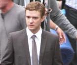 Justin Timberlake sur le tournage de la publicité Audi avec Dania Ramirez le 15 décembre 2009 