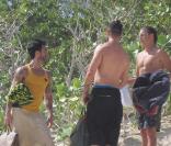 Marc Jacobs et son mari Lorenzo Martone sur une plage à Saint-Barth, le 29 décembre 2009