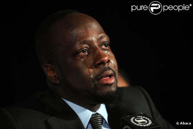 Wyclef Jean très ému lors de la conférence de presse qu'il a donné le 18 janvier 2010 