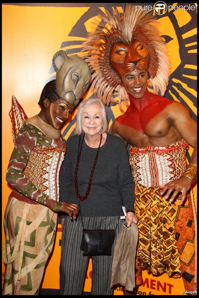 Ginette Garcin lors du spectacle du Roi Lion au théâtre Mogador le 20 janvier 2010