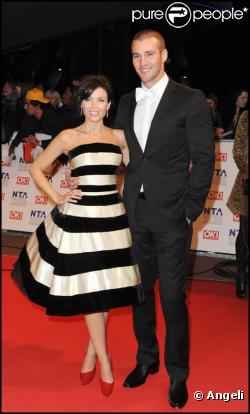 Dannii Minogue et son amoureux Kris  lors des trophées britanniques de la télévision le 20 janvier à Londres