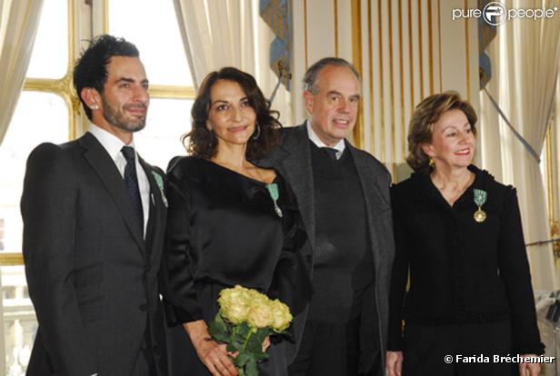 Remise de décorations de Nathalie Rykiel et Marc Jacobs par Frédéric Mitterrand, le 22 janvier 2010.