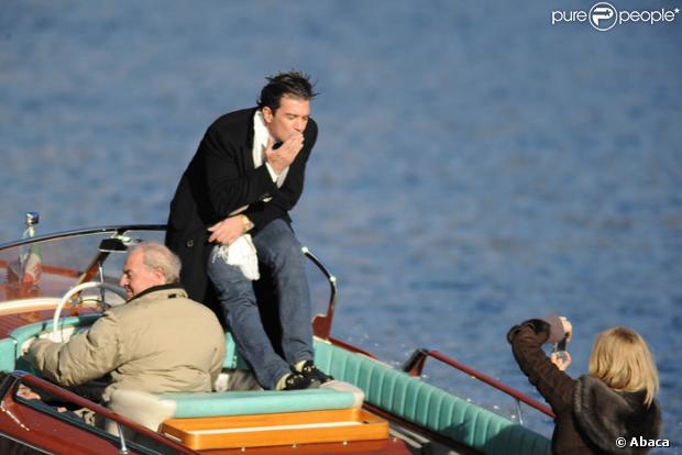 Antonio Banderas sur le tournage de son dernier film...