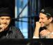 Justin Timberlake et Bradley Cooper lors du Téléthon pour Haïti à Los Angeles le 22 janvier 2010.