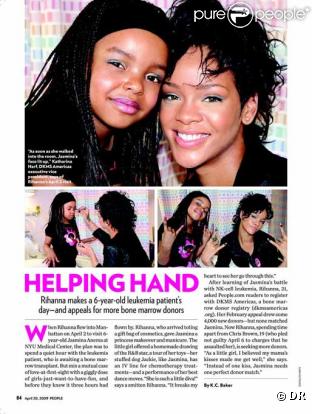 Rihanna avec Jasmina Anema dans l'hebdomadaire américain People
