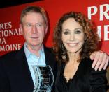 Régis Warnier et Marisa Berenson lors de la remise des prix Henri-Langlois à Vincennes le 1er février 2010