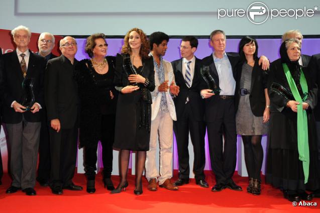 Les gagnants lors de la remise des prix Henri-Langlois à Vincennes le 1er février 2010 