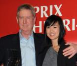 Régis Warnier et Linh Dan Pham lors de la remise des prix Henri-Langlois à Vincennes le 1er février 2010