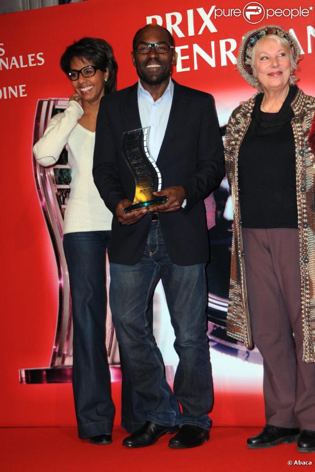 Audrey Pulvar, Lucien Jean-Baptiste et Bernadette Lafont lors de la remise des prix Henri-Langlois à Vincennes le 1er février 2010
