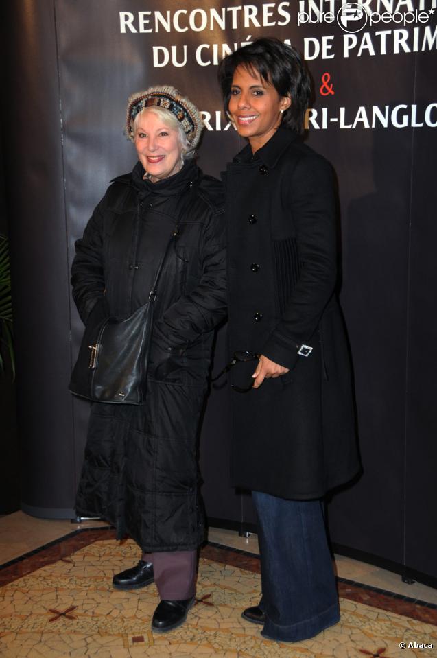 Bernadette Lafont et Audrey Pulvar lors de la remise des prix Henri-Langlois à Vincennes le 1er février 2010