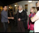 Kamel Ouali, Véronique Sanson et Christopher Stills lors de la dernière représentation de Cleopâtre, le 31 janvier 2010