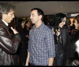 Kamel Ouali et Sofia Essaïdi lors de la dernière représentation de Cleopâtre, le 31 janvier 2010