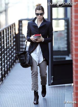 Jessica Biel à New York, le 21 février 2010