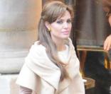 Angelina Jolie en plein tournage de The Tourist à Paris le 23 février