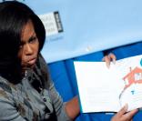 Michelle Obama à Washington à la librairie du Congrès. Le 2/03/10
