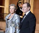 MAM et Patrick Ollier au dîner d'Etat organisé en l'honneur du président russe Dmitri Medvedev et de son épouse. 02/03/2010