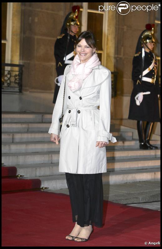 Alexandra Kazan au dîner d'Etat organisé en l'honneur du président russe Dmitri Medvedev et de son épouse. 02/03/2010