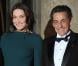 Carla Bruni et Nicolas Sarkozy très proches à l'Elysée, au dîner d'Etat organisé en l'honneur du président russe Dmitri Medvedev et son épouse Sveltana. 02/03/2010