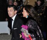 François Sarkozy arrive à l'Elysée, au dîner d'Etat organisé en l'honneur du président russe Dmitri Medvedev et son épouse Sveltana. 02/03/2010