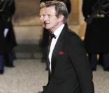 Bernard Kouchner et Christine Ockrent arrivent à l'Elysée pour un luxueux dîner d'Etat. 2/03/2010