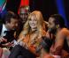 Mischa Barton sur le plateau de l'émission Chiambretti, à Milan le 3 mars 2010