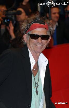 Keith Richards au festival de Berlin en février 2008 