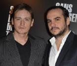 Benoît Magimel et François-Xavier Demaison, à l'occasion de l'avant-première de  Sans laisser de traces , à l'UGC Ciné-Cité de Bercy, à Paris, le 8 mars 2010.