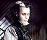 Johnny Depp dans  Sweeney Todd, le diabolique barbier de Fleet Street , de Tim Burton.