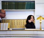Mary et Frederik de Danemark ont visité la Cour Suprême, au Palais Christiansborg de Copenhague, le 9 mars 2010