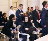 Mary et Frederik de Danemark ont visité la Cour Suprême, au Palais Christiansborg de Copenhague, le 9 mars 2010
