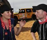 Shirley Bousquet et Alain Bouzigues lors du Rallye Aïcha des Gazelles qui s'est achevé le 26 mars 2010
