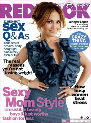 Jennifer lopez en couverture du magazine  Redbook  du mois de mai
