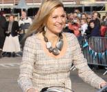 La princesse Maxima des Pays-Bas montre l'exemple en donnant le coup d'envoi du brevet de vélo...