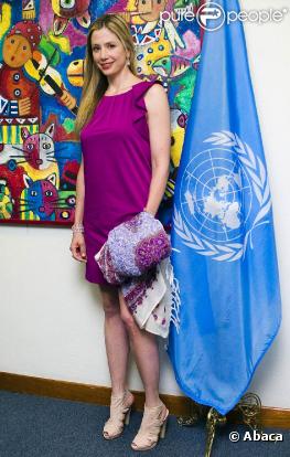 Mira Sorvino, ambassadrice de Bonne Volonté pour la campagne de lutte contre le trafic d'être humain pour l'ONU