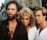 Richard Chamberlain et son compagnon Martin Rabbett entourent Sharon Stone dans  Allan Quatermain et la cité de l'or perdu , 1987 !