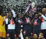 L'équipe du Paris-Saint-Germain a remporté la Coupe de France, au Stade de France, le 1er mai 2010.