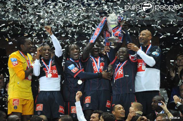 L'équipe du Paris-Saint-Germain a remporté la Coupe de France, au Stade de France, le 1er mai 2010.