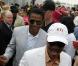 Jackie et Marlon Jackson à l'occasion de la 136ème course hippique du Kentucky Derby à l'hippodrome Churchill Downs à Louisville le 1er mai 2010  