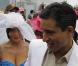Mario Lopez présente avec fierté le jolie ventre rond de sa girlfriend Courtney Mazza à l'occasion de la 136ème course hippique du Kentucky Derby à l'hippodrome Churchill Downs à Louisville le 1er mai 2010  