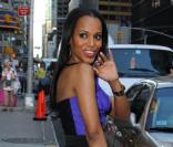 Kerry Washington à New York, se rendant au Late Show With David Letterman, le 5 mai 2010
