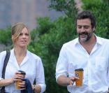 Jeffrey Dean Morgan et Hilary Swank sur le tournage de The Resident 